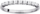 Demi-alliance or blanc et diamants
