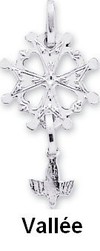Croix huguenote en or Blanc 750ml modle VALLE