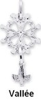 Croix huguenote en or Blanc 750ml modle VALLE